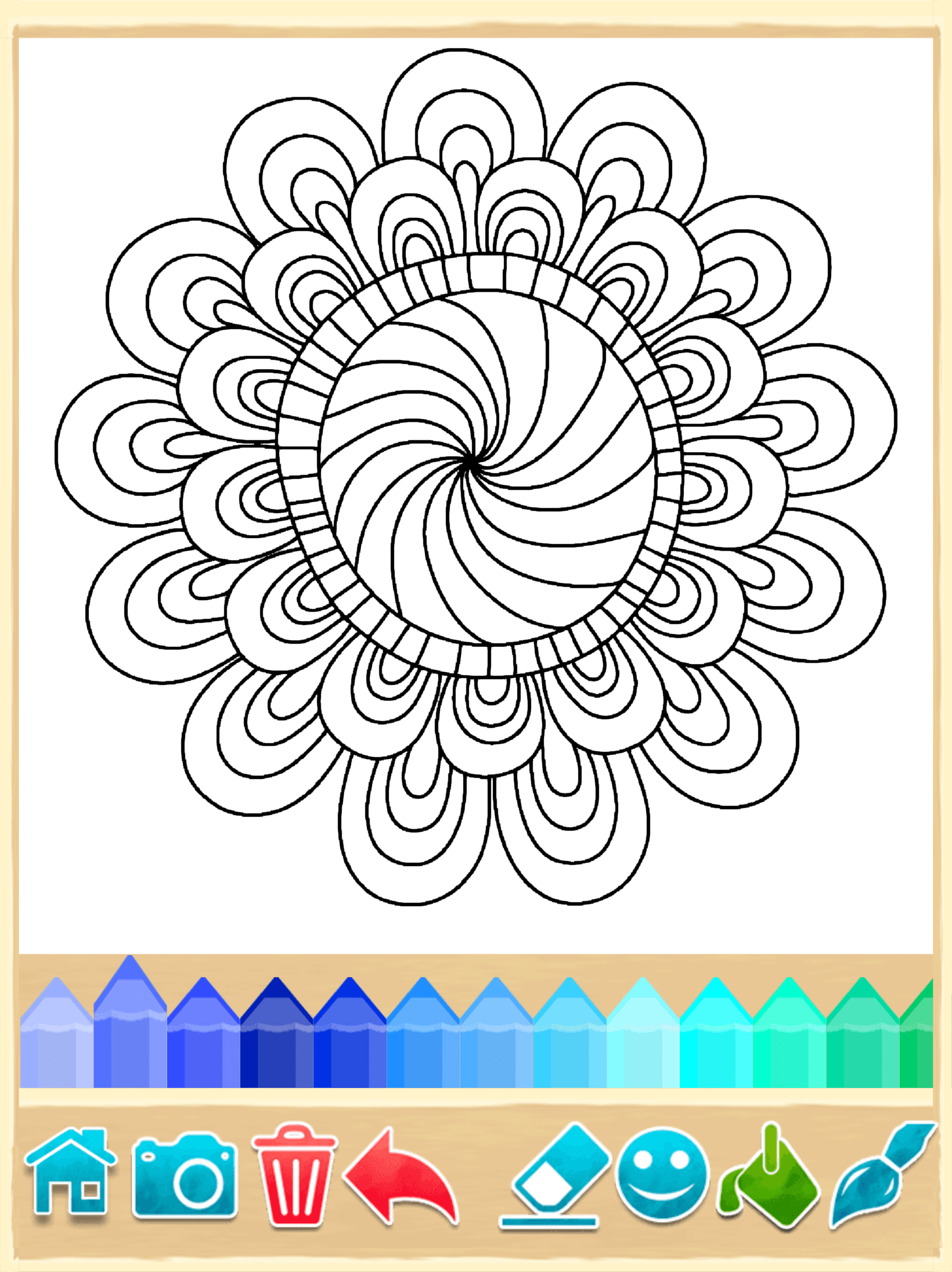 Android application Mandala Coloring Pages screenshort