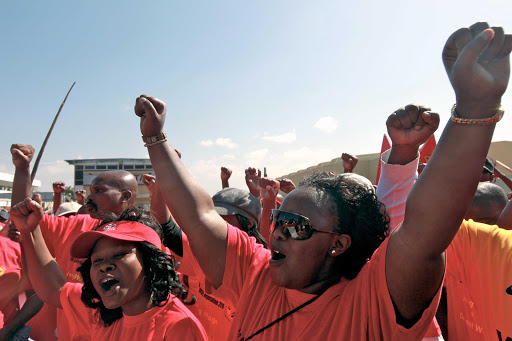 File photo of National Metalworkers' Union of SA (Numsa) members.