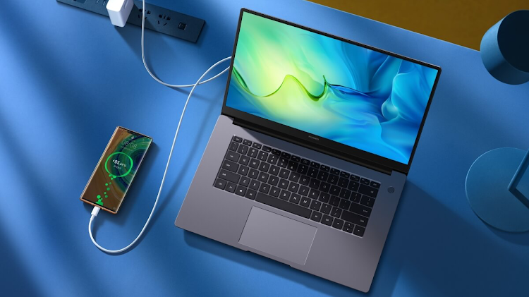 With just a simple tap, your smartphone and Huawei MateBook will transform into one super device - even without internet connection. Picture: SUPPLIED/HUAWEI