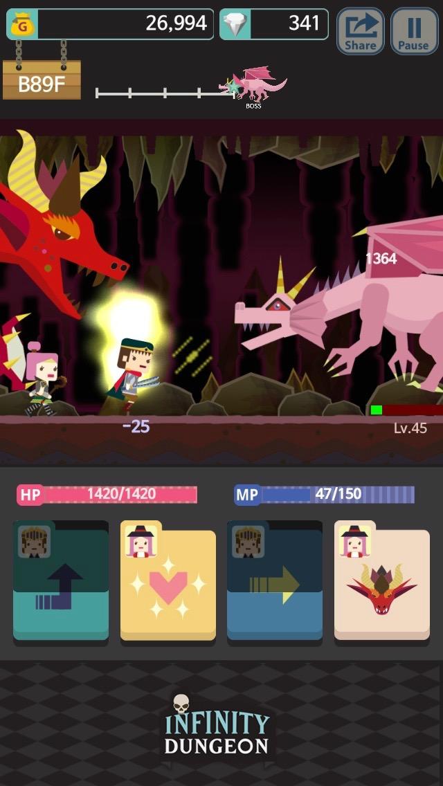 Android application Infinity Dungeon! screenshort