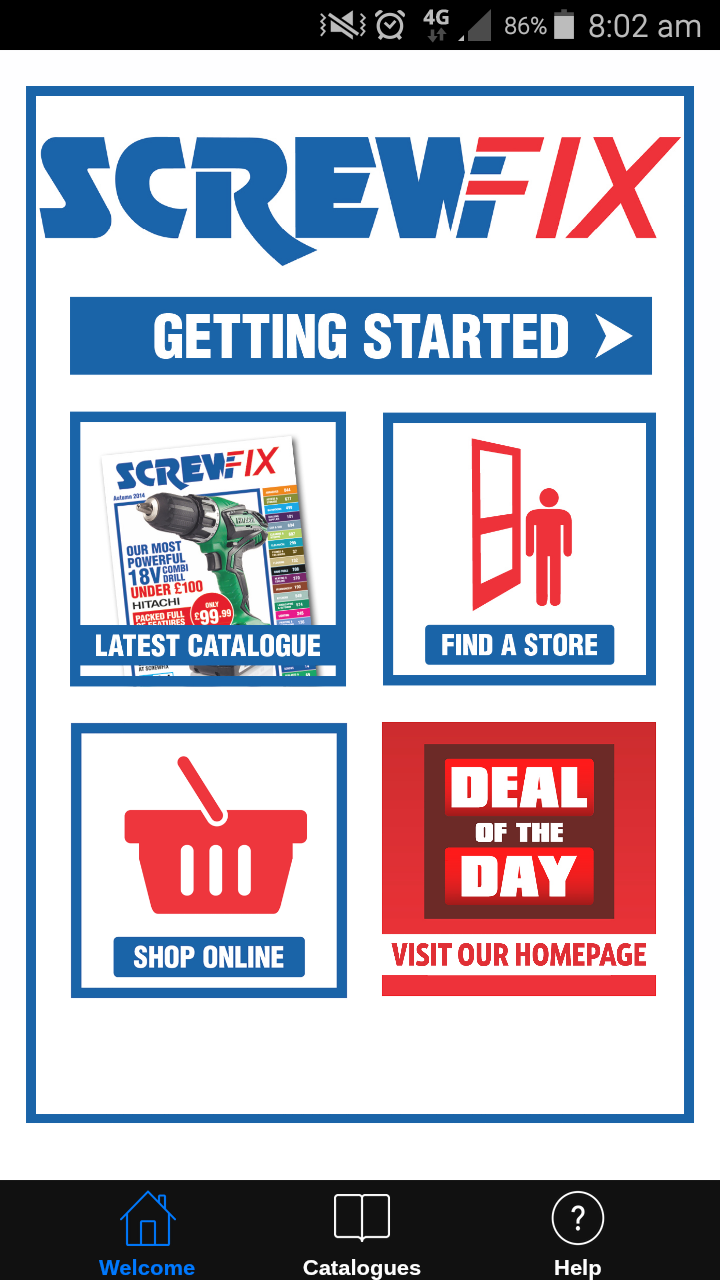 Android application Screwfix Catalogue screenshort