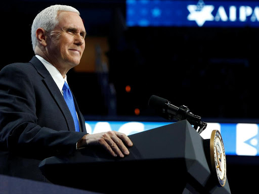 US Vice President Mike Pence speaks at the American Israel Public Affairs Committee (AIPAC) policy conference in Washington, US, March 26, 2017. /REUTERS