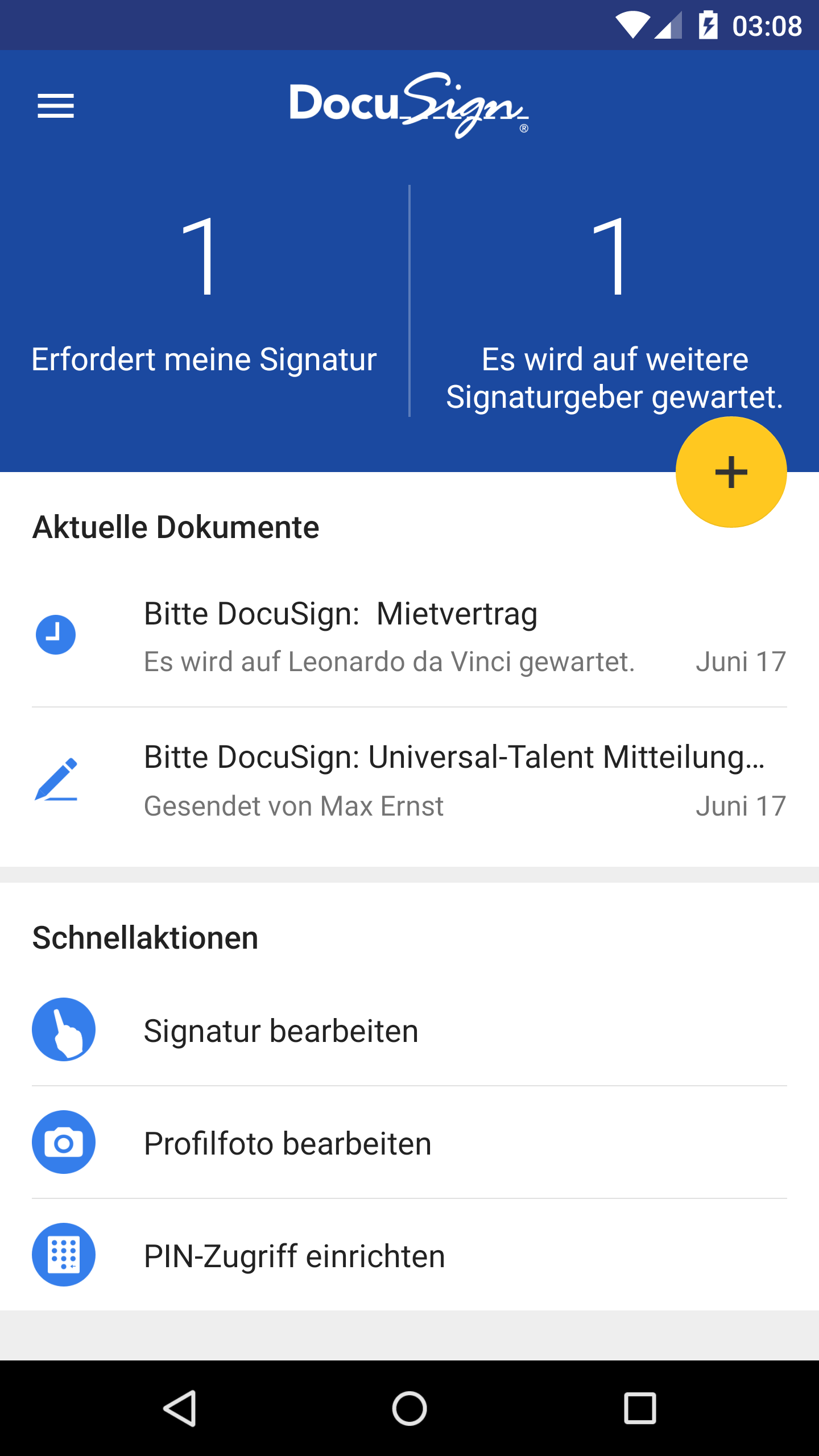 Android application DocuSign - Upload & Sign Docs screenshort