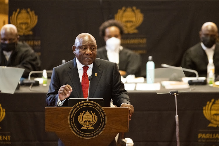 President Cyril Ramaphosa during the 2022 state of the nation address. File photo.