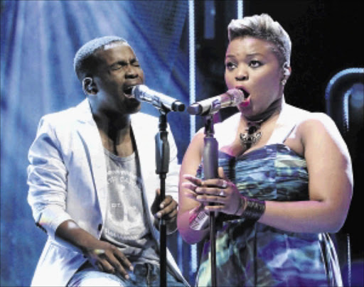 SIZZLING: Performing at the State Theatre in Pretoria, Vincent Bones and Bongi Silinda will be competing in the Idols SA finals PHOTO: Bafana Mahlangu