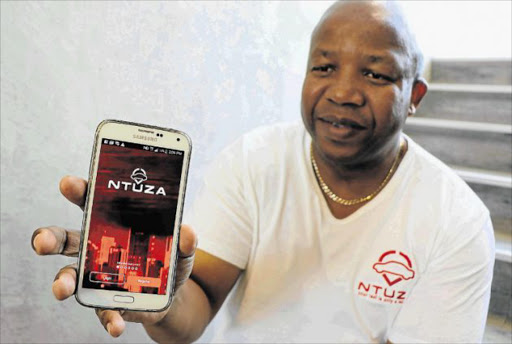 SPEEDY SERVICE: East London-designed taxi app Ntuza by Eugene Mfaka Picture: ALAN EASON