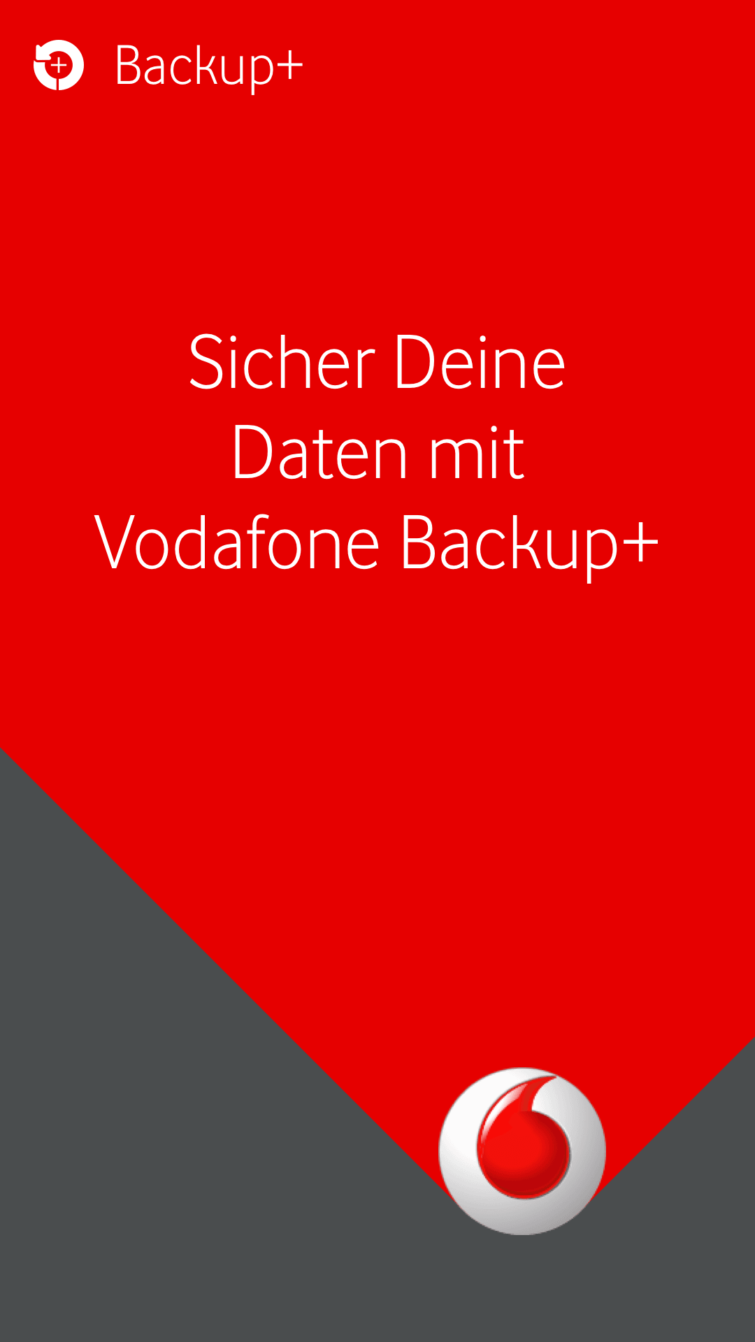 Android application Vodafone Backup+ screenshort