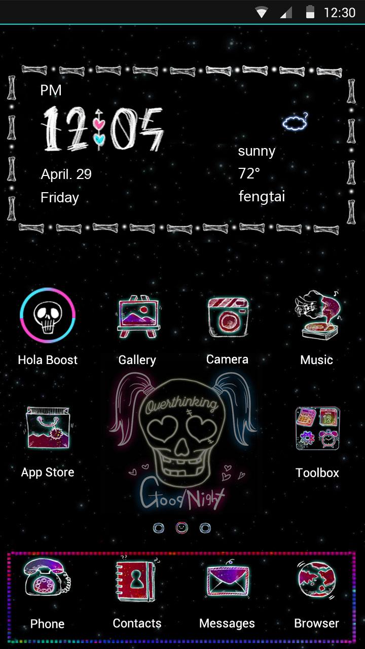 Android application Horror Night - Hola Theme screenshort