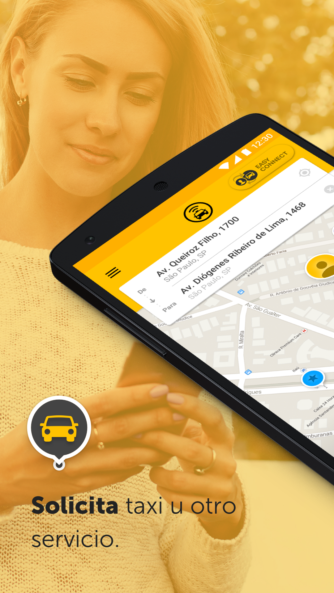Android application Easy Taxi, a Cabify app screenshort