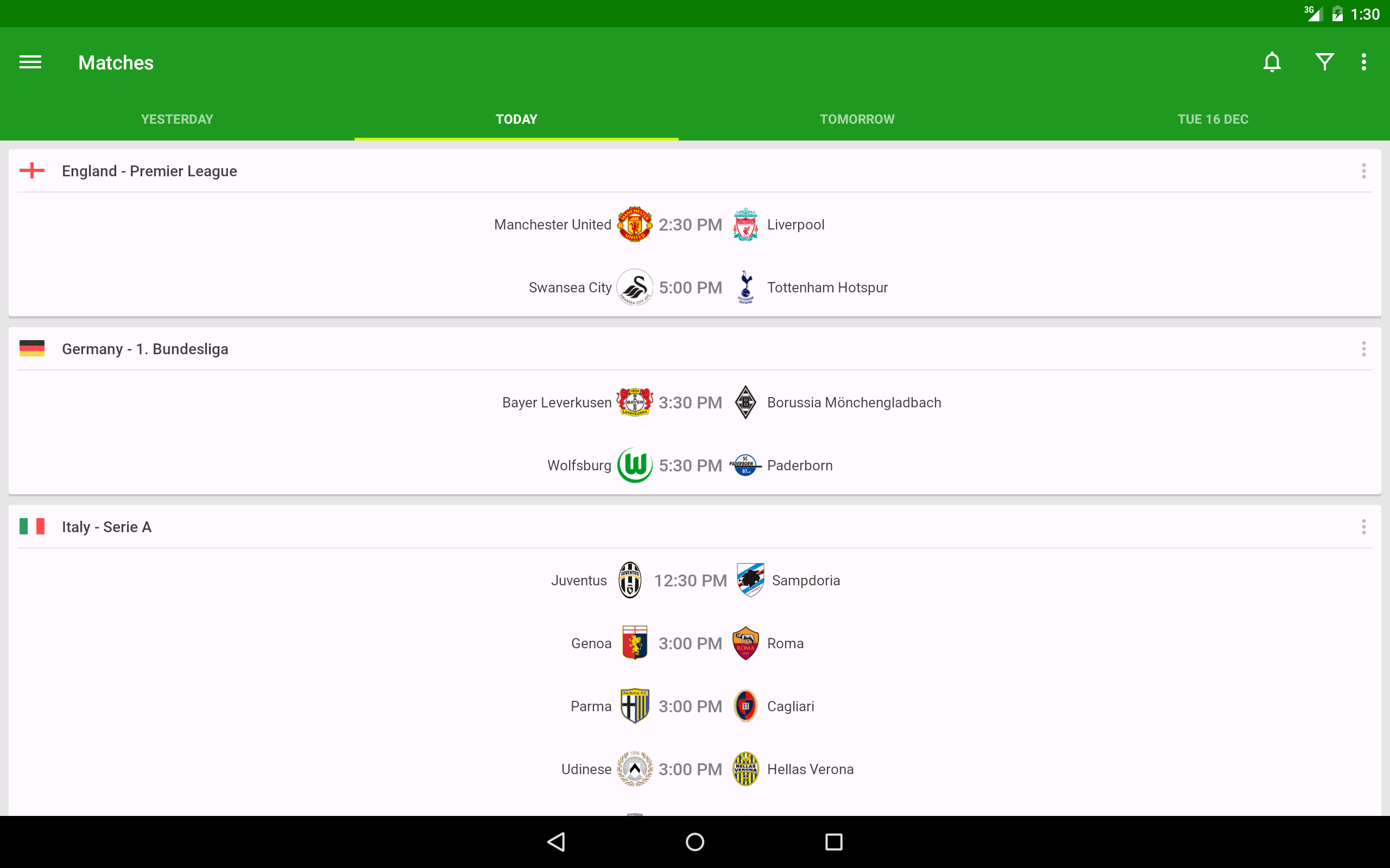 Android application FotMob - Soccer Live Scores screenshort