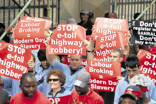 GIVE US A BREAK: The big Cosatu march in Johannesburg this week Picture: KEVIN SUTHERLAND