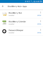Службы BlackBerry Hub+ screenshot