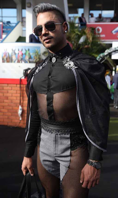 Nevadh Vandayar in his own creation at the Vodacom Durban July.