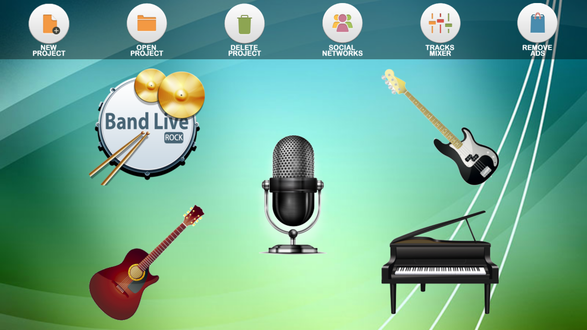 Android application Band Live Rock screenshort