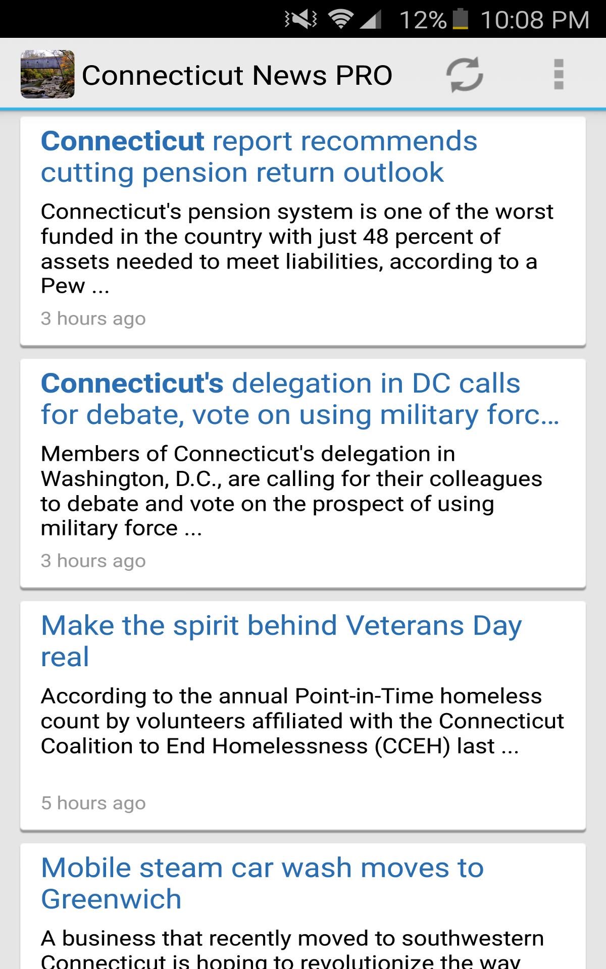 Android application Connecticut News PRO screenshort