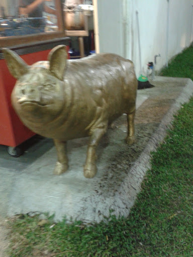 Gold Pork Statue
