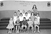 A yearbook photo of children in the first year of school at King Edward High in the Eastern Cape. The class is made up of only white children