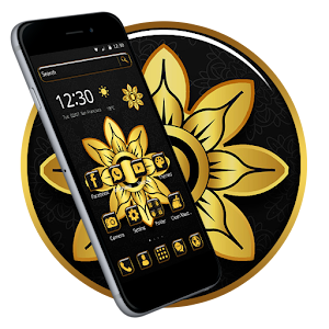 Download Golden Flower Theme and Live wallpaper For PC Windows and Mac