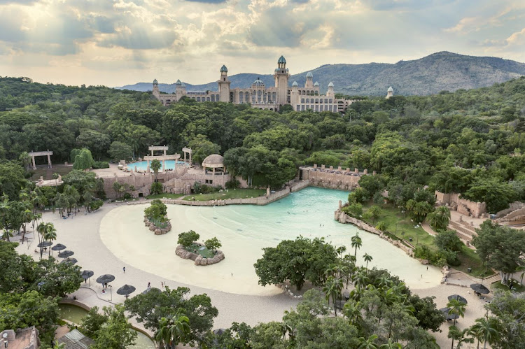 An aerial view of The Valley of Waves in Sun City.