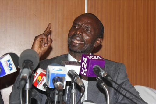 Knut secretary general Wilson Sossion says the union will only call off a teachers' strike if the TSC meets their conditions. /FILE