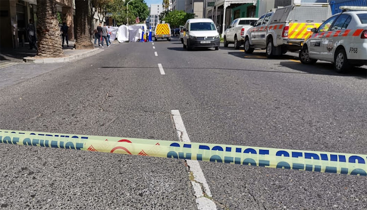 The road outside the Pepperclub Hotel in central Cape Town was closed by police on Sunday morning.
