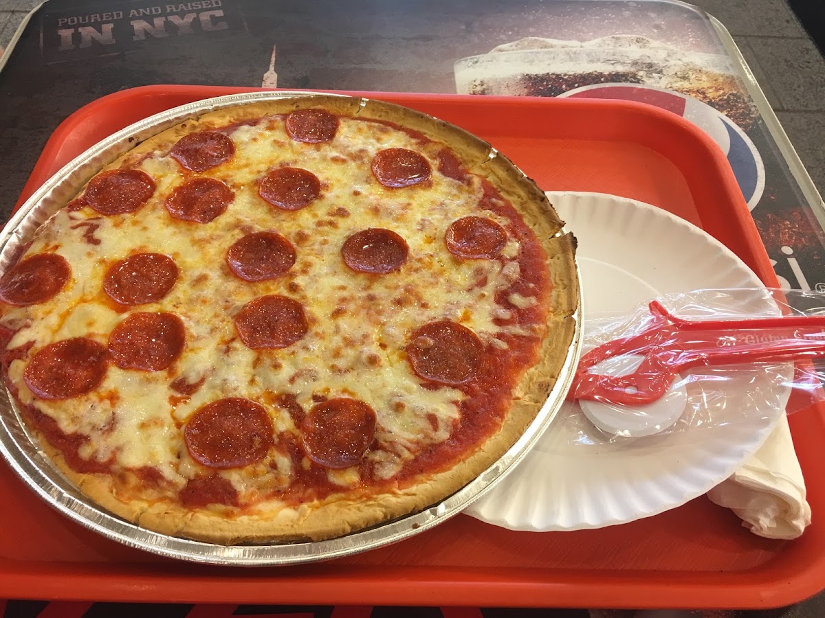 $20 gf pepperoni pizza (personal pizza cutter included)