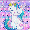 ダウンロード Pink Glitter Unicorn Cat Keyboard をインストールする 最新 APK ダウンローダ