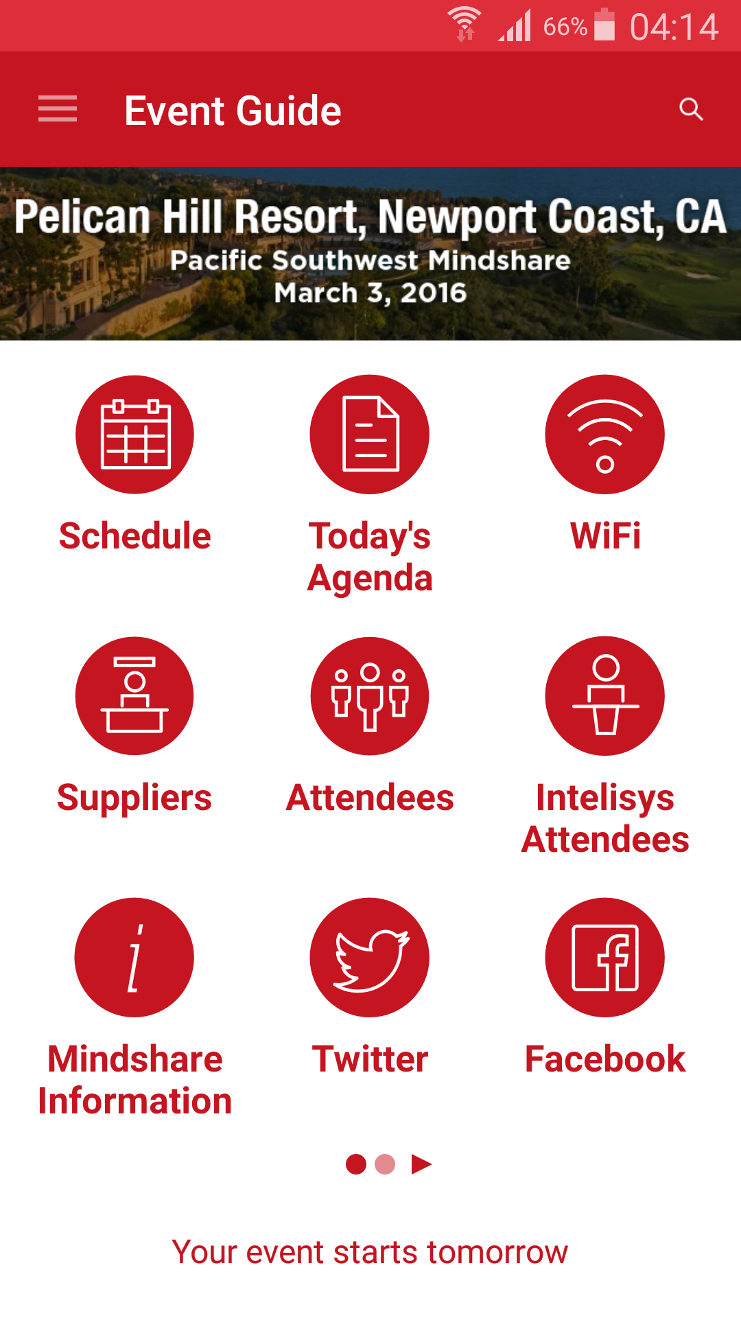 Android application Intelisys Events screenshort