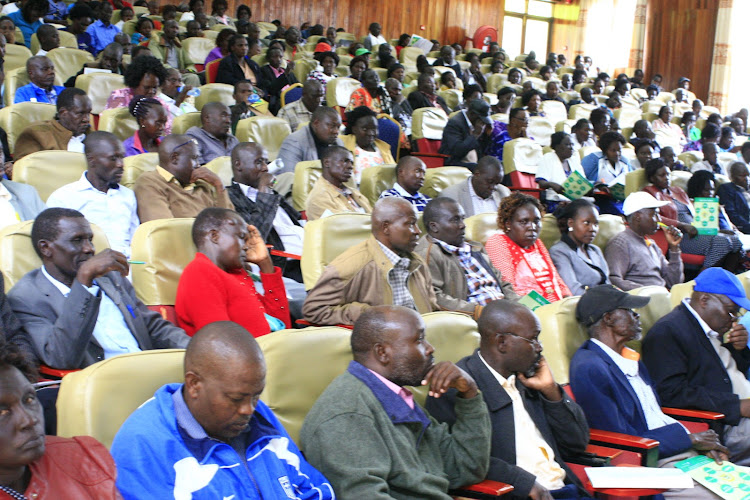 About 800 teachers turned up for the Boresha sacco educational meeting at the Kenya School of Government - Kabarnet, Baringo Central on Saturday.