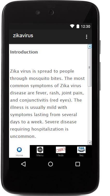 Android application Zika Virus Treatment screenshort