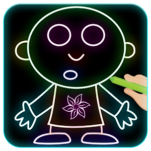 Download Cartoon Drawing :Draw & color cartoon with glow For PC Windows and Mac