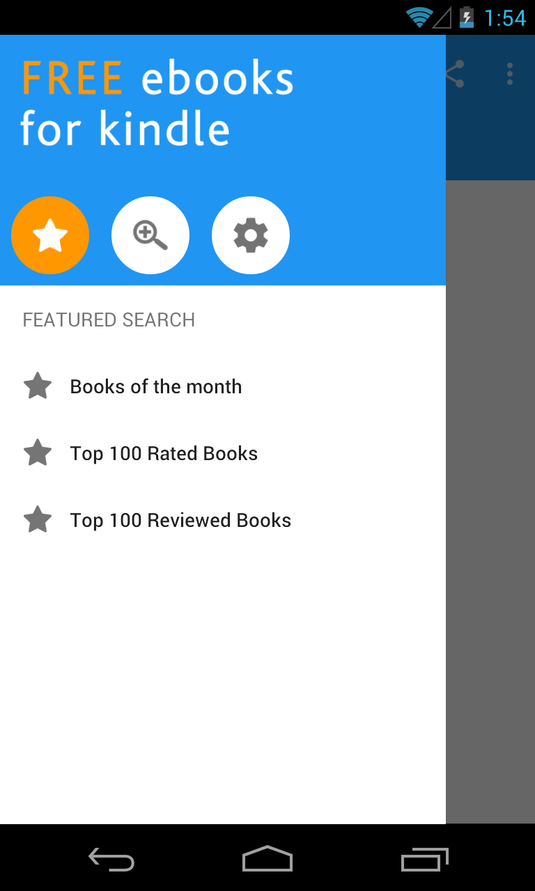 Android application FBK eBooks for Kindle screenshort