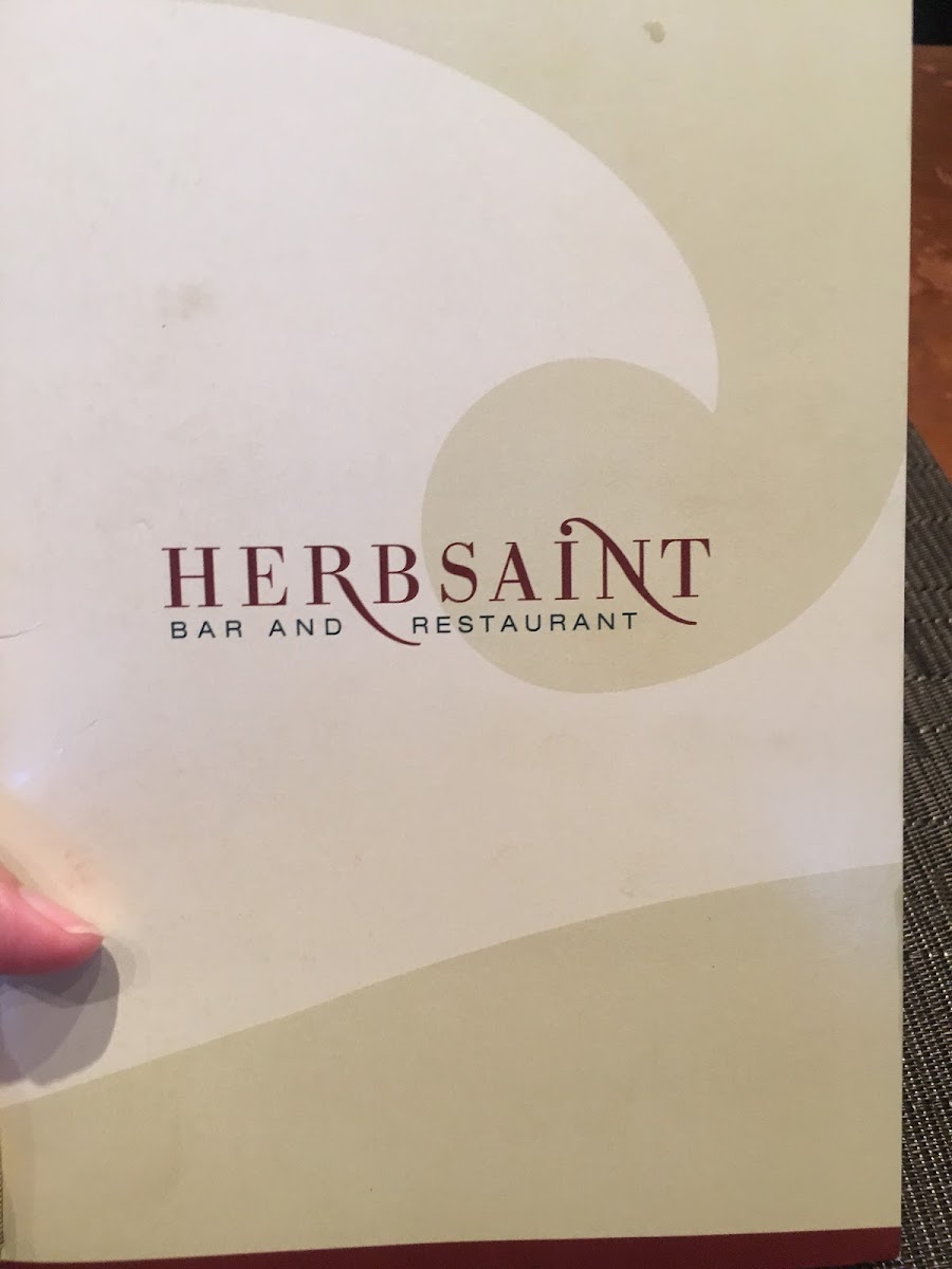 Herbsaint gluten-free menu