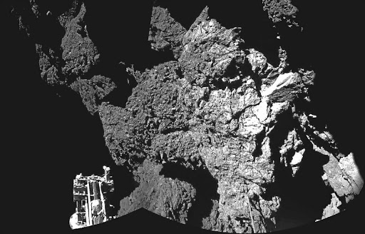 IN A SPOT OF BOTHER: A picture released by the European Space Agency yesterday confirmed that Rosetta's lander Philae was on the surface of Comet 67P/Churyumov-Gerasimenko - but not quite as planned