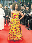 Nomzamo Mbatha on the red carpet at the Cannes Film Festival.