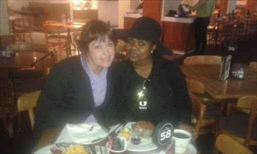 Khanya Njengele with her guardian angel Marelize van der Berg