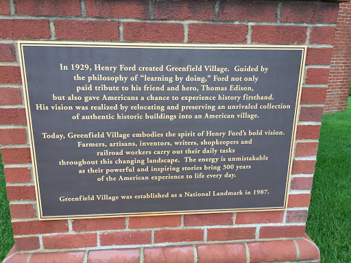 In 1929, Henry Ford created Greenfield Village. Guided by the philosophy of "learning by doing," Ford not only paid tribute to his friend and hero, Thomas Edison, but also gave Americans a chance...
