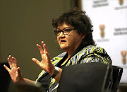 The Minister of Public Enterprises, Lynne Brown, briefing the media at parliament on Eskom following the announcement that Brian Molefe would be returning as its CEO.