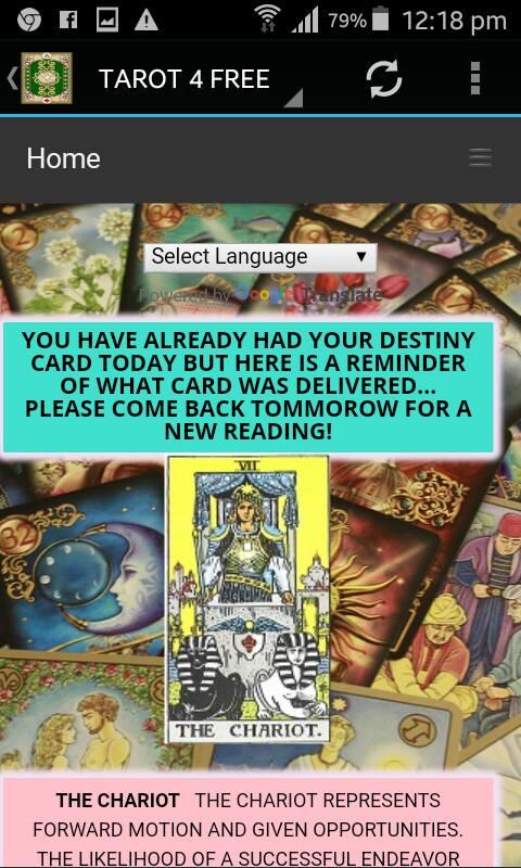 Android application Tarot4free - FROM ADS! screenshort