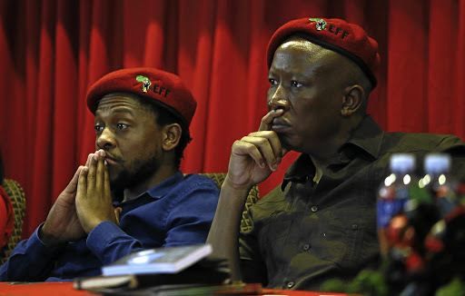 EFF spokesperson Mbuyiseni Ndlozi and leader Julius Malema