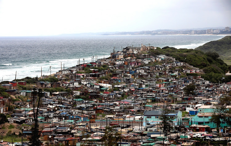 A photograph of an informal settlement in Isipingo, south of Durban. Picture: SANDILE NDLOVU