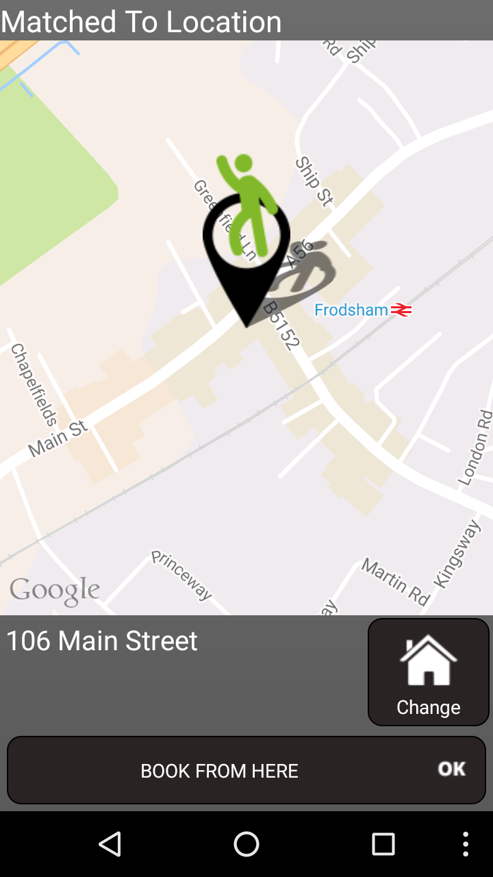 Android application District Taxis Frodsham screenshort