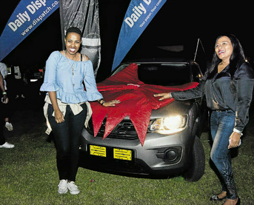 SPECIAL MOMENT: Motor car winner Chwayita Gwadana, left, poses with Gogo Manqoyi from London Roots Picture: DIGITAL LIFESTYLE