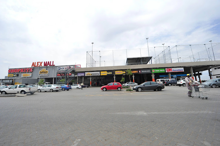 A view of the Alex Mall, built on the site of the former sporting village of Tsutsumani in Alexandra close to the N3 freeway.