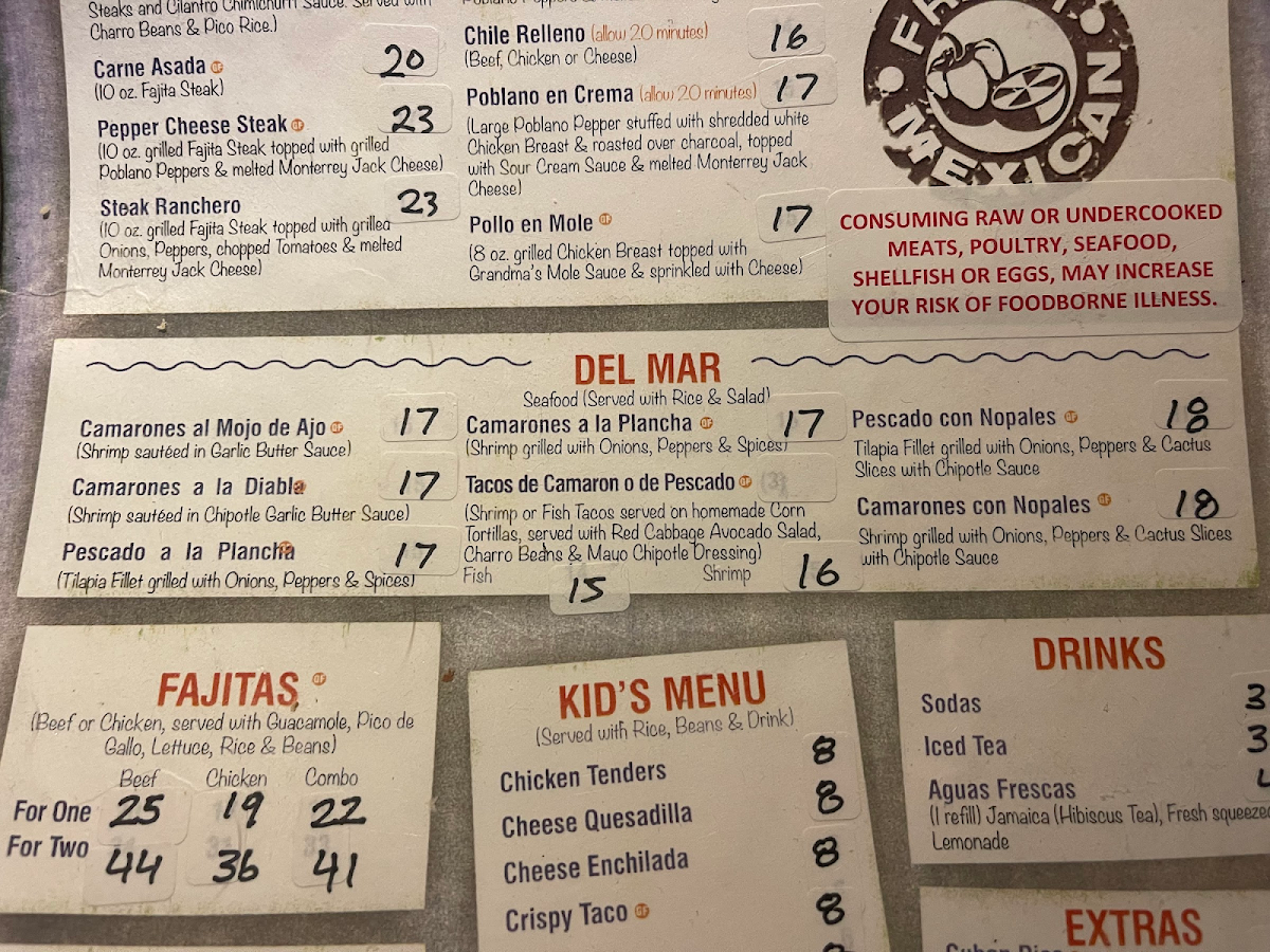 Soto's Cantina gluten-free menu