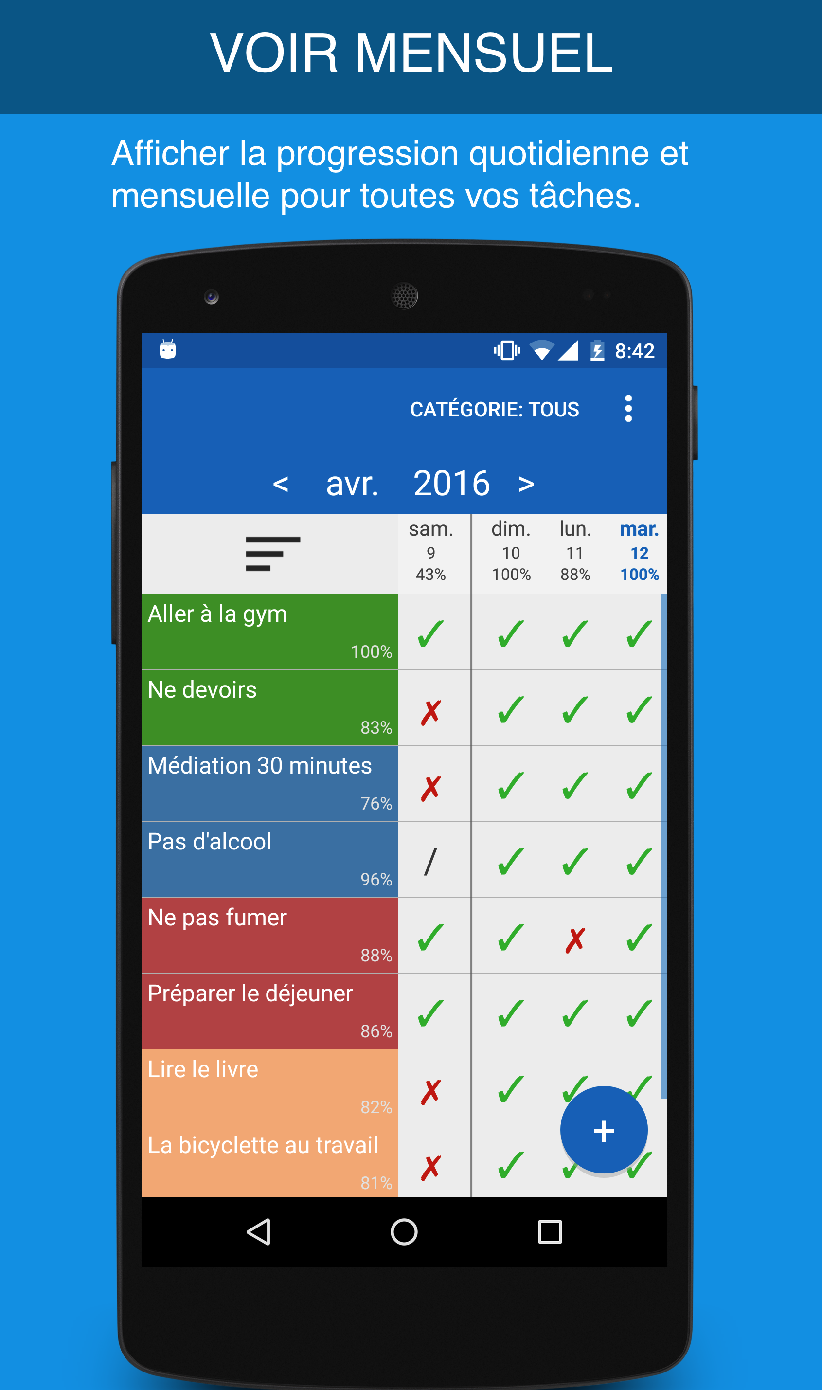 Android application Daily Task Tracker screenshort