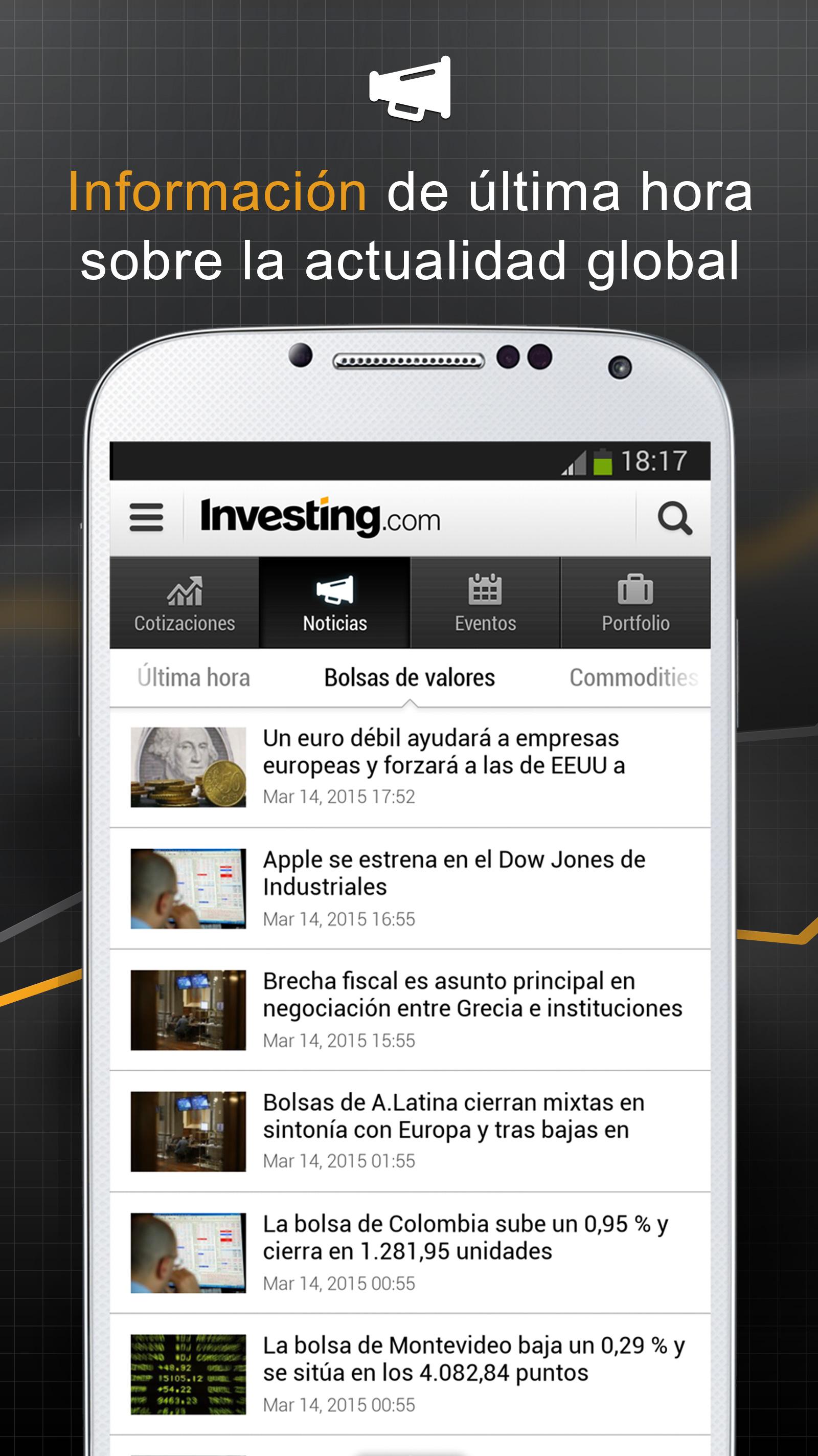 Android application Investing.com: Stocks & News screenshort