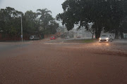 Flooded streets in Durban on 10 October 2017.