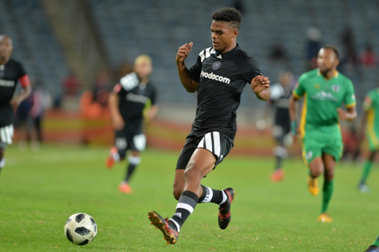 Lyle Foster of Orlando Pirates during the Absa Premiership match between Orlando Pirates and Baroka FC at Orlando Stadium on January 06, 2018 in Johannesburg.