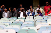 An interministerial task team gets a briefing at the Moses Mabhida Stadium ahead of Zulu King Misuzulu kaZwelithini's coronation next week.